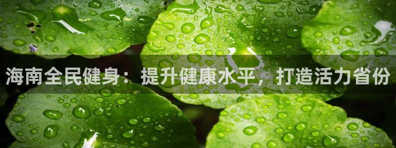 ag尊龙凯时集团：海南全民健身：提升健康水平，打造活力省
