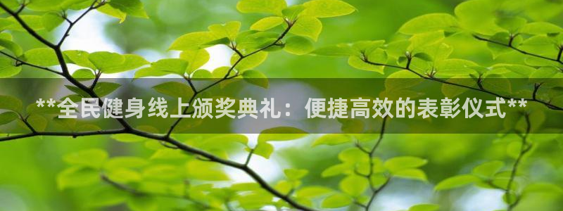 尊龙体育电竞官网：**全民健身线上颁奖典礼：便捷高效的表